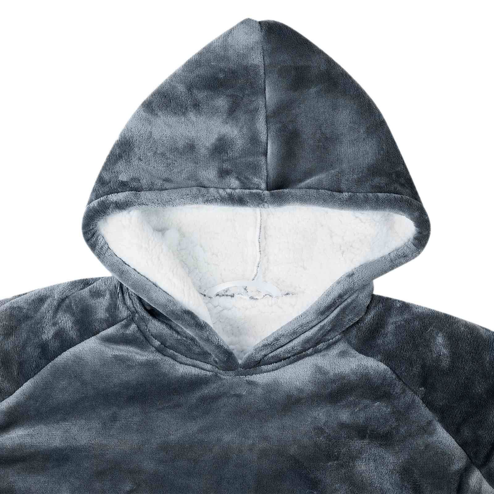 Decken-Hoodie Marineblau M Fleece und Flanell