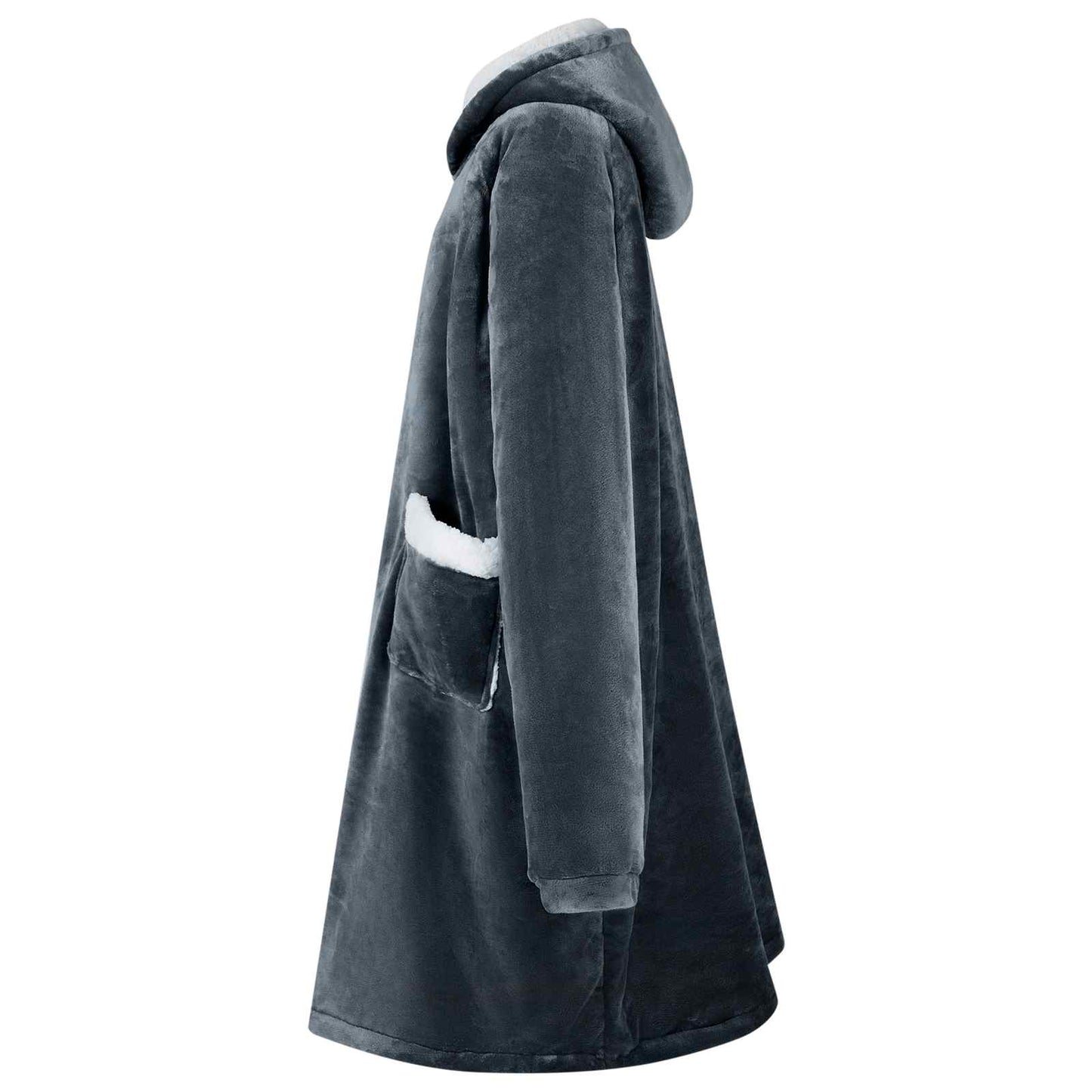 Decken-Hoodie Marineblau M Fleece und Flanell