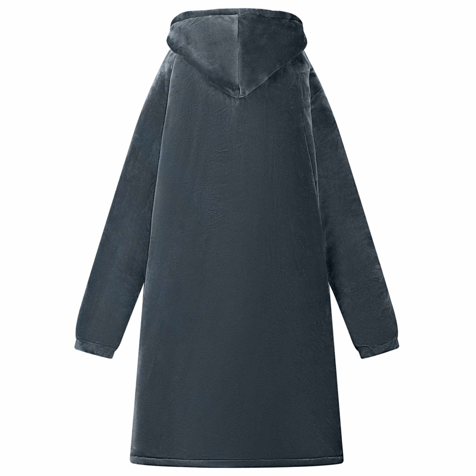 Decken-Hoodie Marineblau L Fleece und Flanell