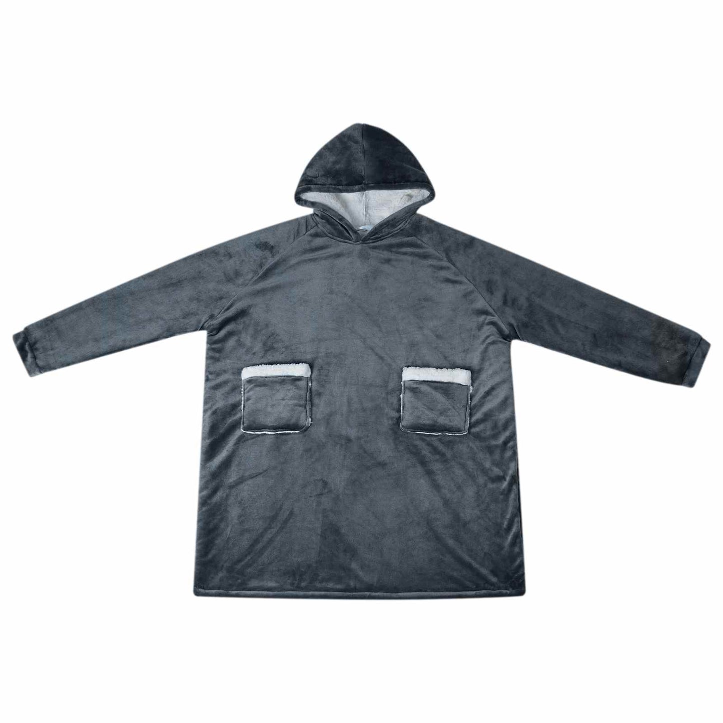 Decken-Hoodie Marineblau L Fleece und Flanell