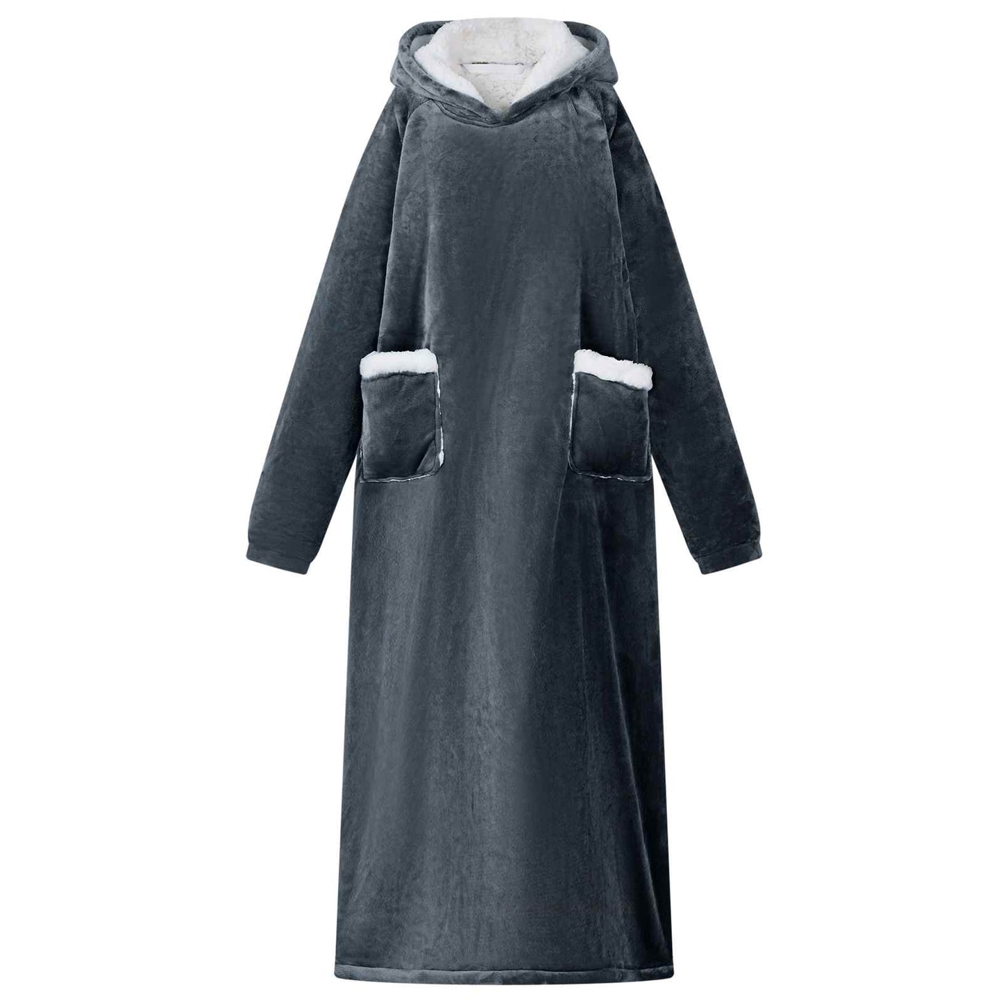 Decken-Hoodie Marineblau M Fleece und Flanell