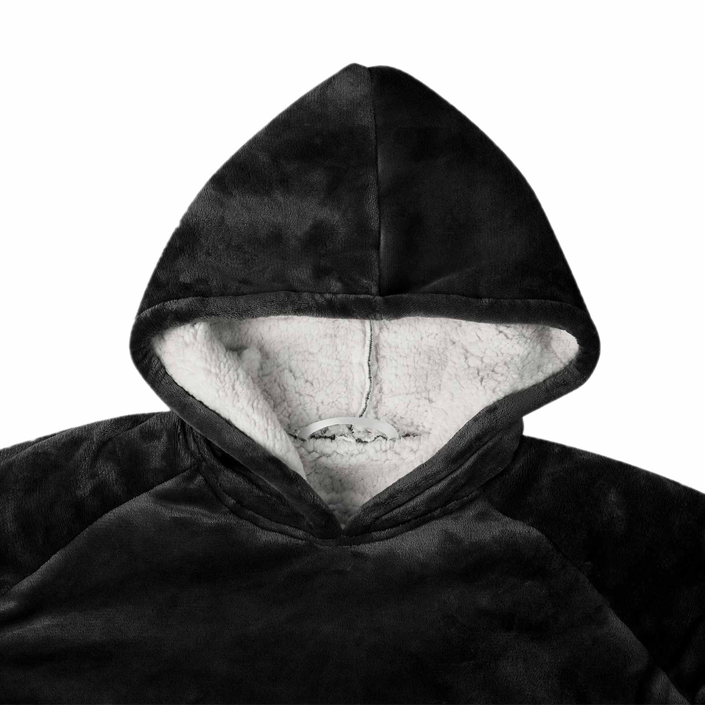 Decken-Hoodie Schwarz M Fleece und Flanell