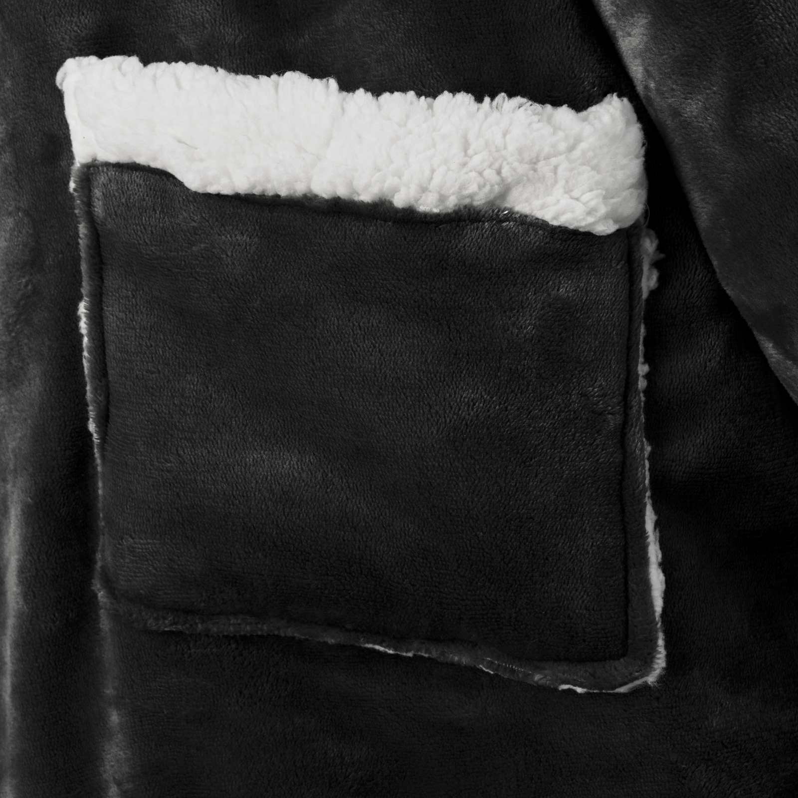 Decken-Hoodie Schwarz M Fleece und Flanell