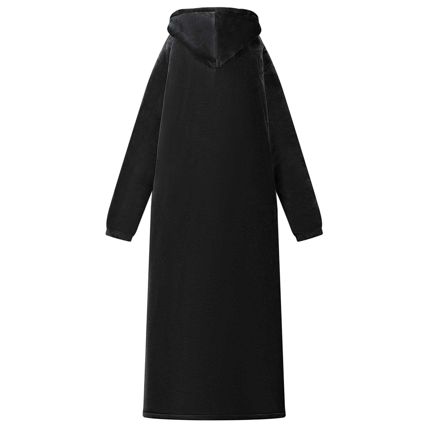 Decken-Hoodie Schwarz M Fleece und Flanell