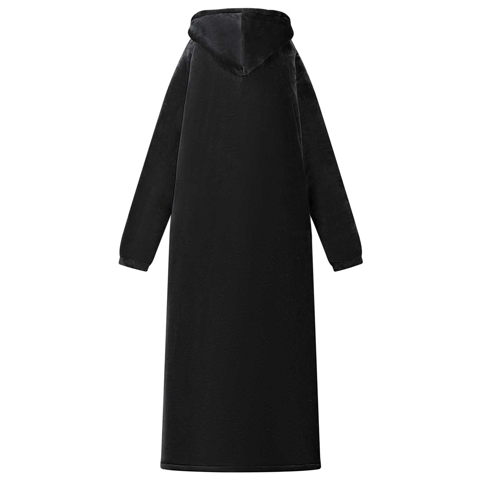 Decken-Hoodie Schwarz M Fleece und Flanell