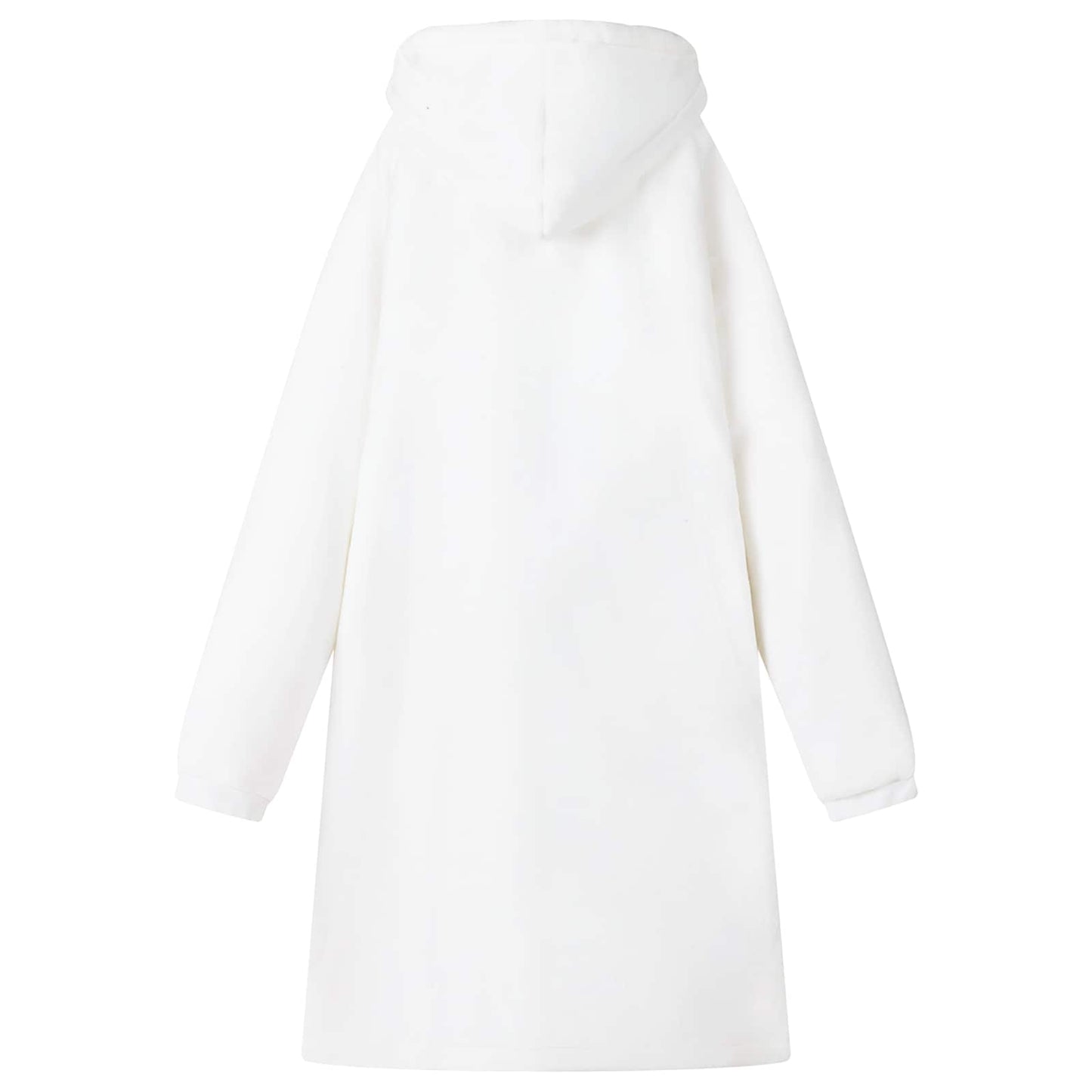 Decken-Hoodie Weiß M Fleece und Flanell