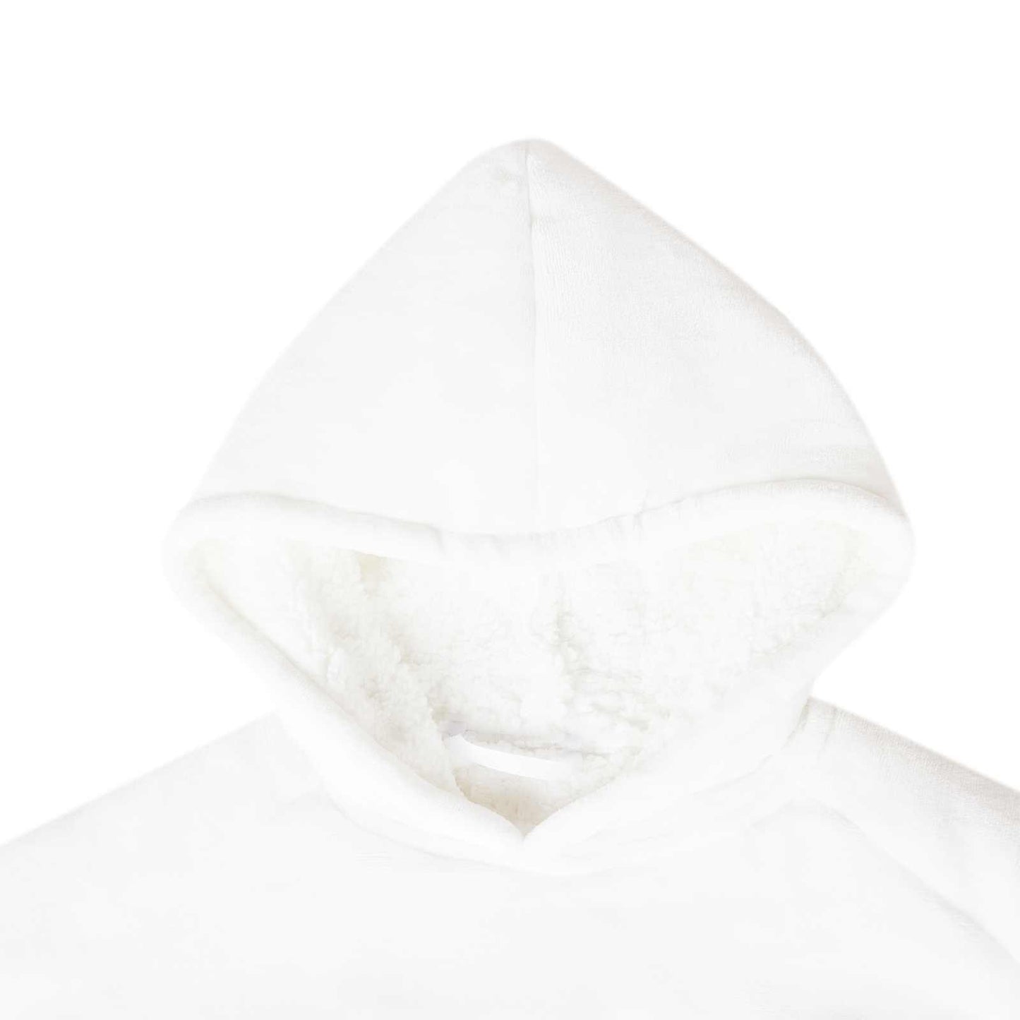 Decken-Hoodie Weiß L Fleece und Flanell