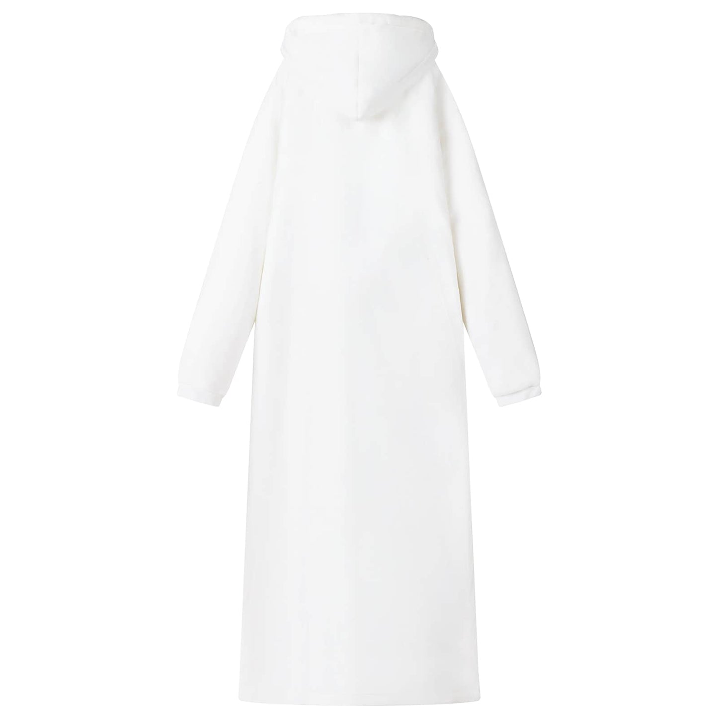 Decken-Hoodie Weiß M Fleece und Flanell