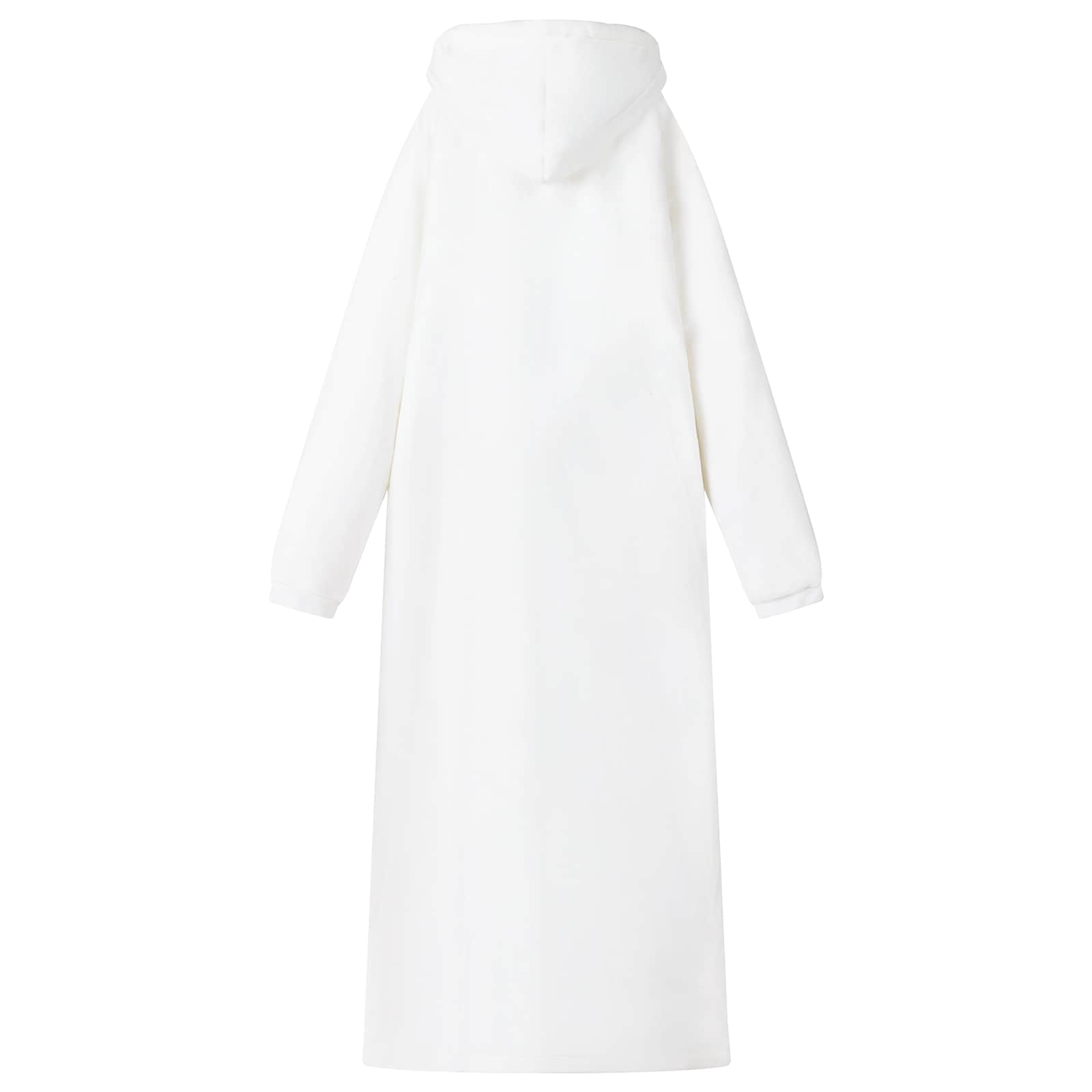 Decken-Hoodie Weiß L Fleece und Flanell