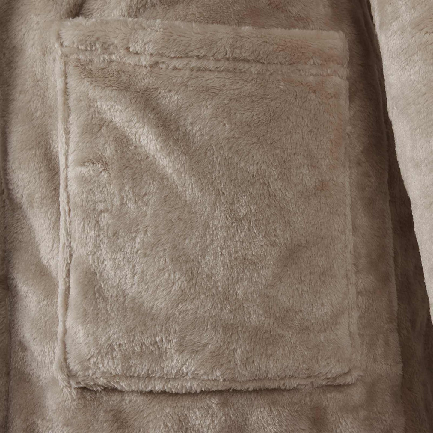 Bademantel Hoodie Kamel M Flanell
