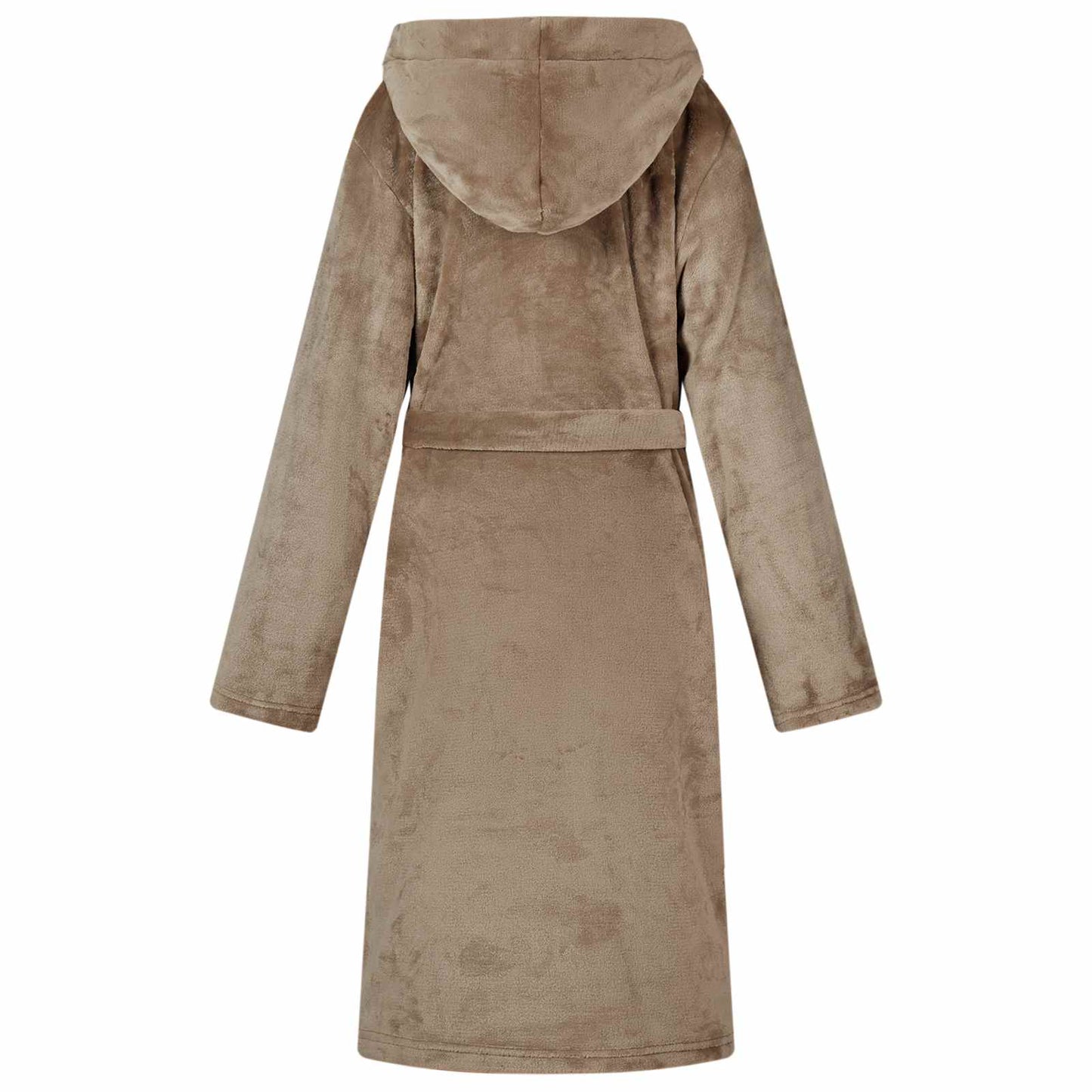 Bademantel Hoodie Kamel XXL Flanell