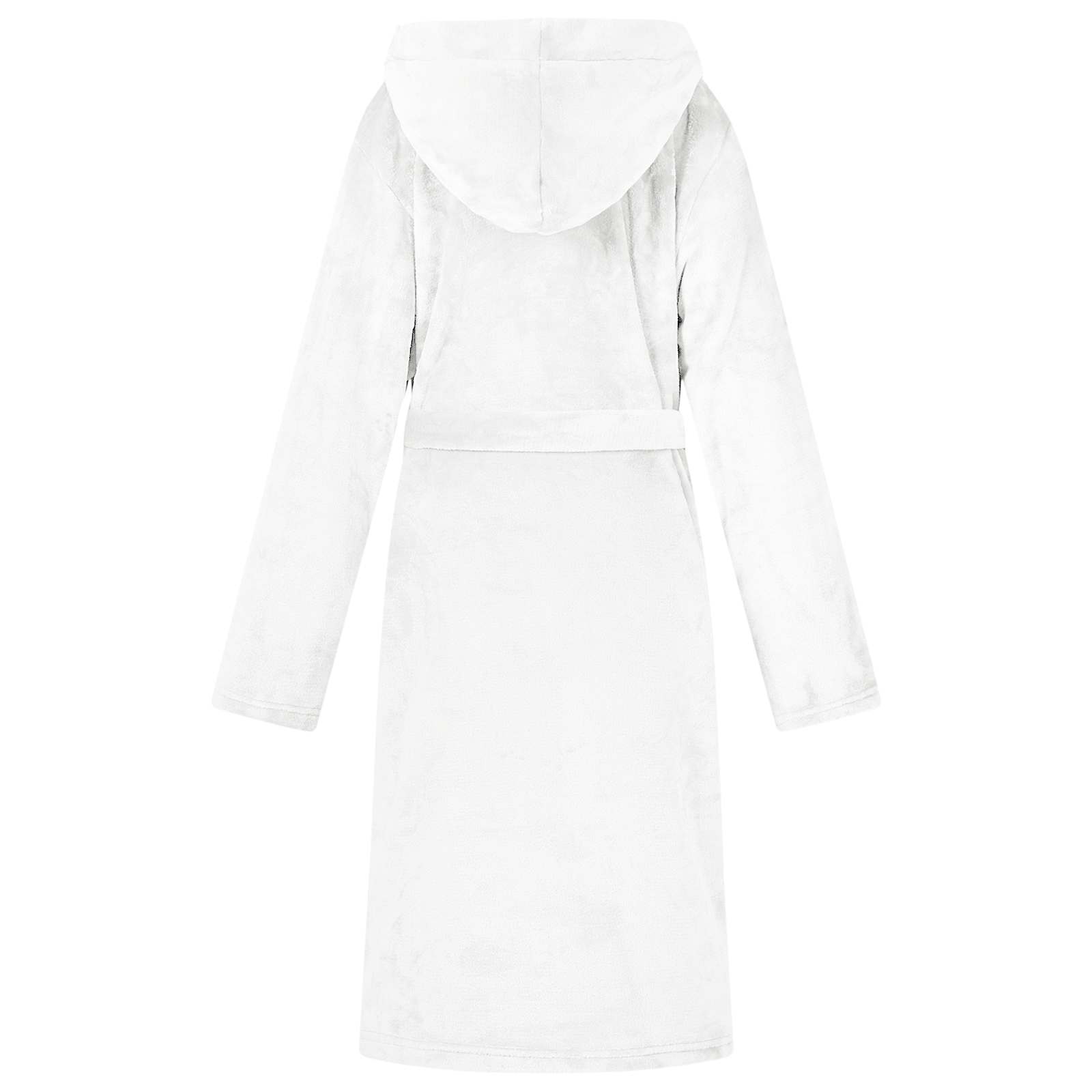 Bademantel Hoodie Weiß XL Flanell