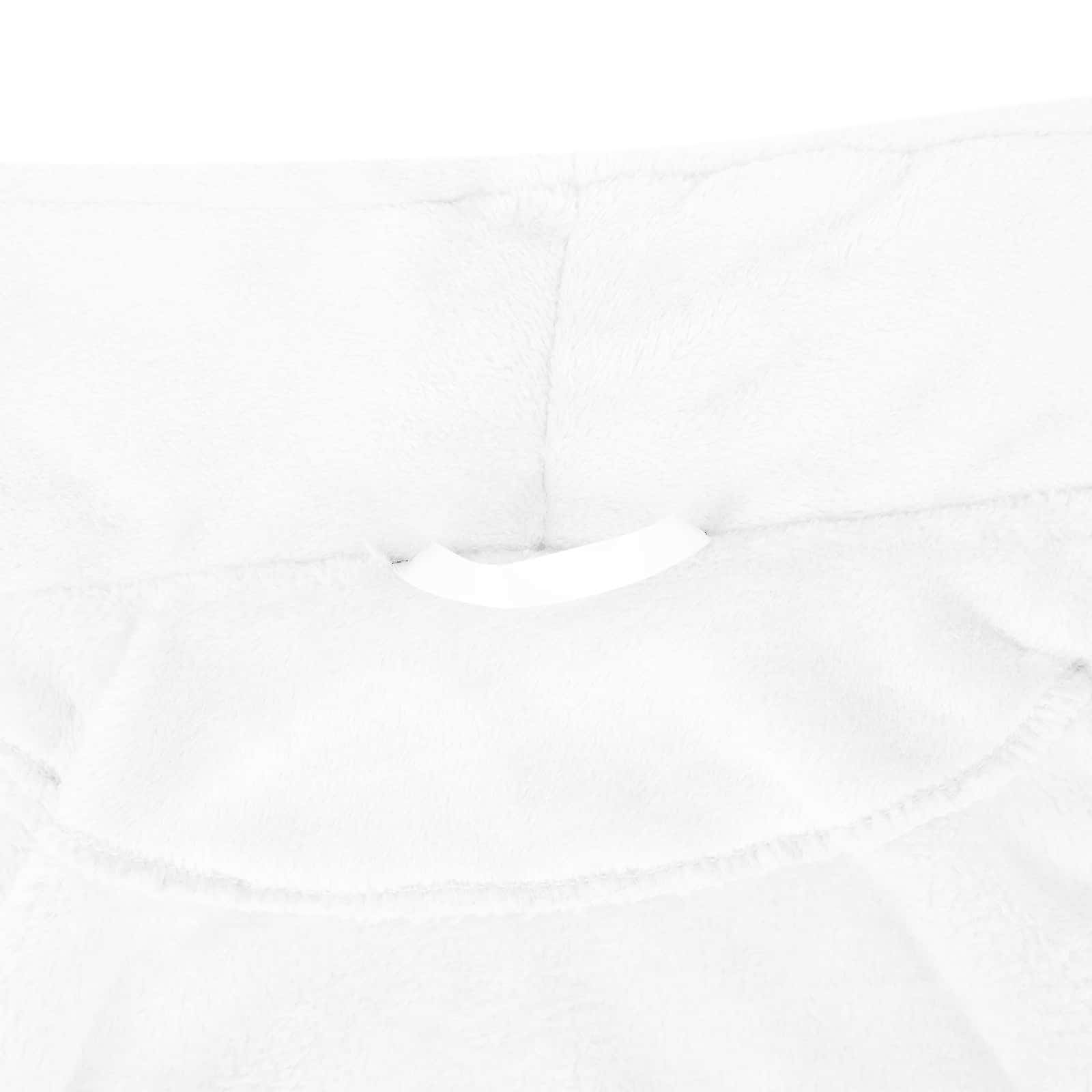 Bademantel ohne Kapuze Weiß M Flanell