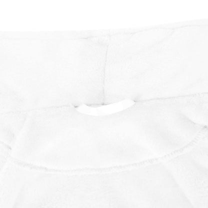 Bademantel ohne Kapuze Weiß M Flanell