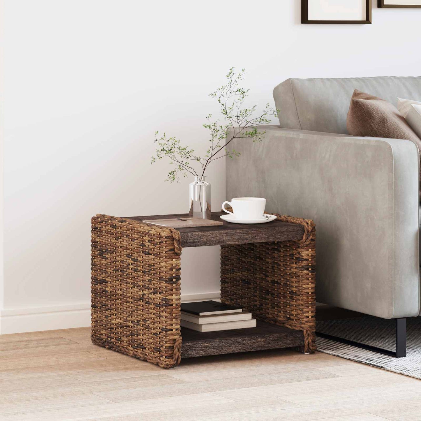 Couchtisch Natur 45 x 45 x 45 cm Massives Mahagoni Holz