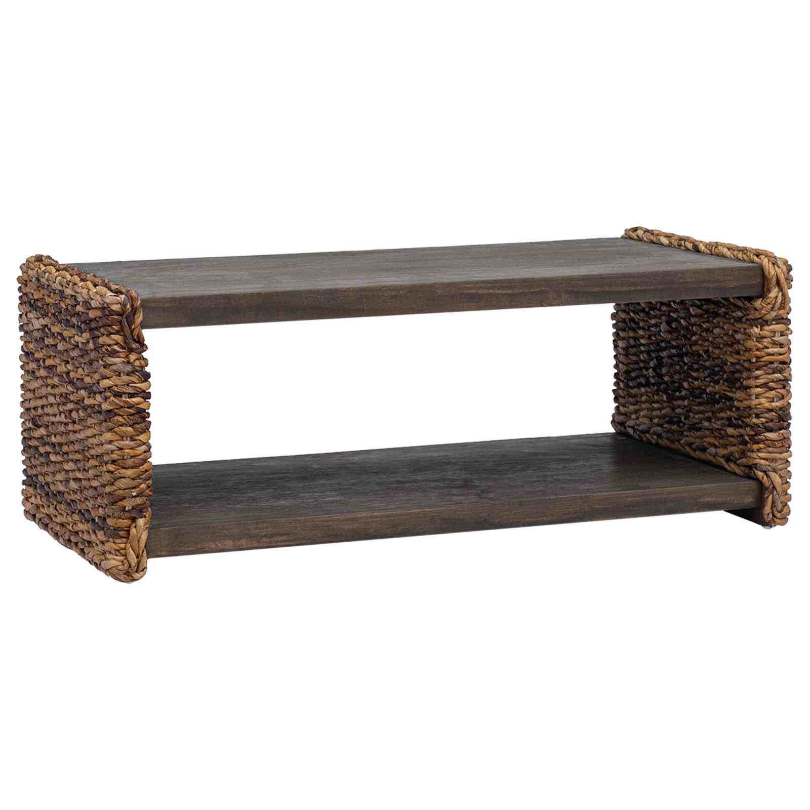 Couchtisch Natur 90 x 45 x 35 cm Massives Mahagoni Holz