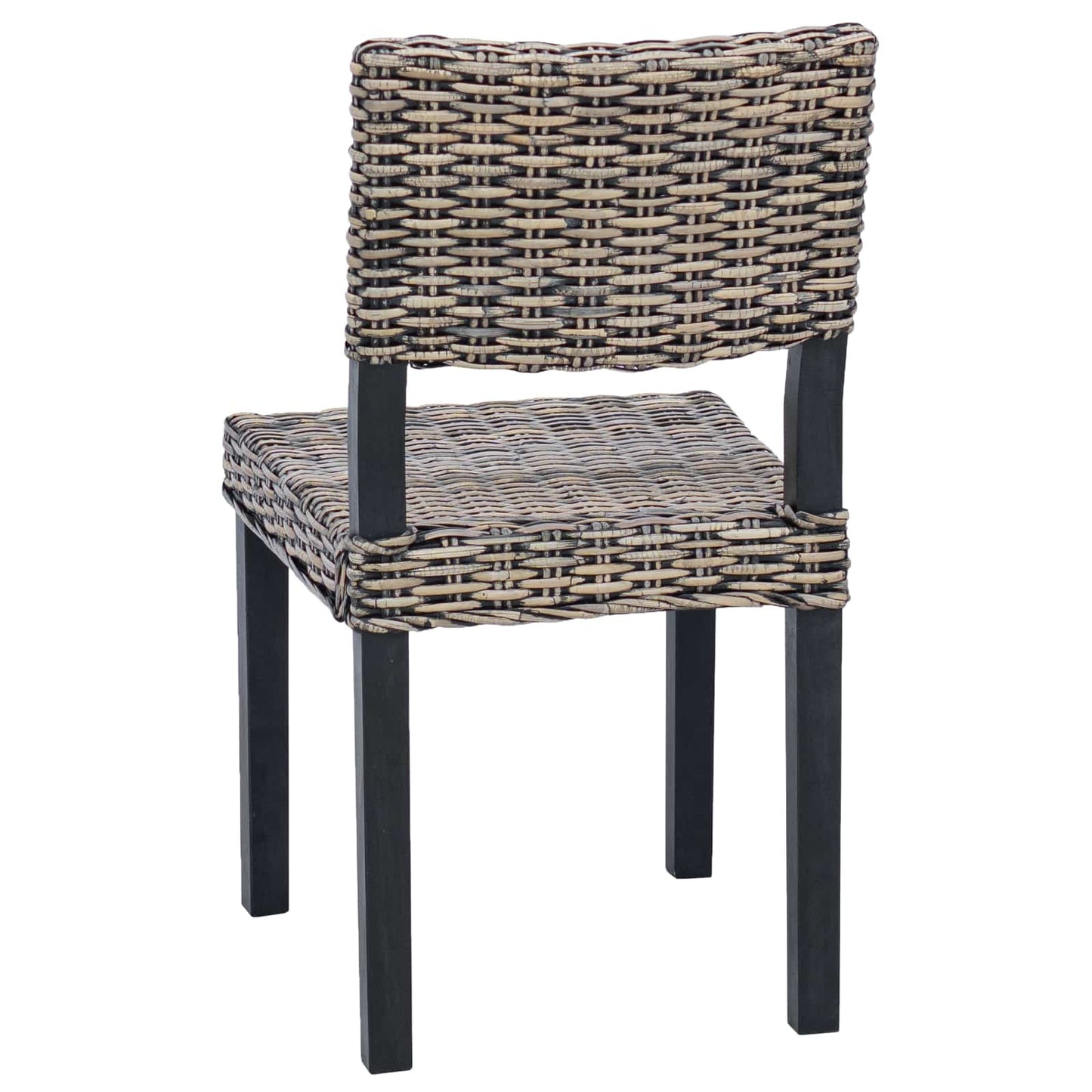 Esszimmerstuhl GENDT 2 stk. Kubu Rattan Schwarz gewaschen