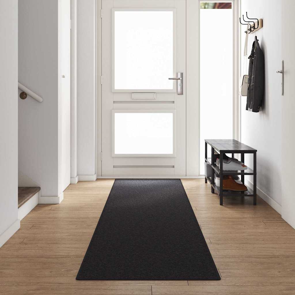 Teppichläufer Anthrazit 80 x 500 cm 100% Polypropylen