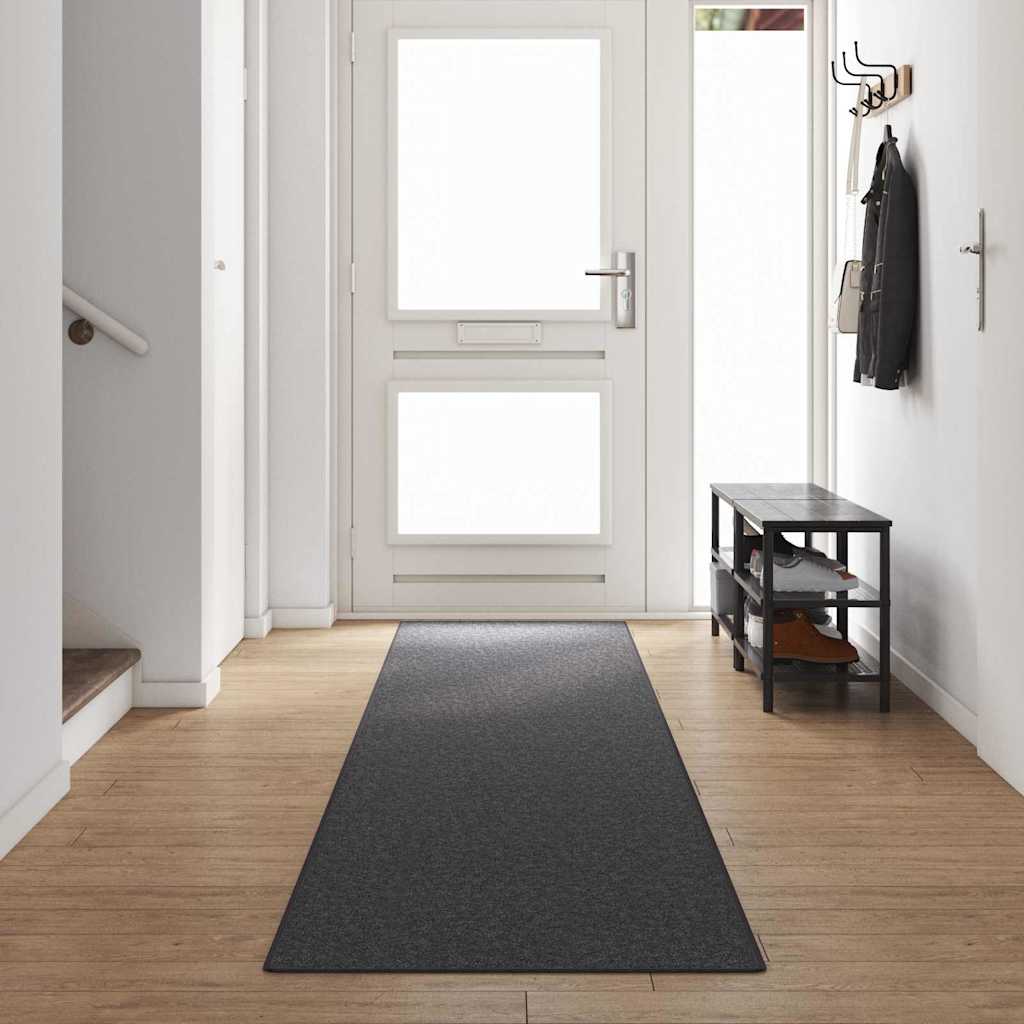 Teppichläufer Dunkelgrau 80 x 500 cm 100% Polypropylen