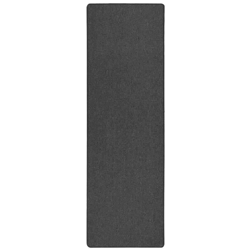 Teppichläufer Dunkelgrau 100 x 250 cm 100% Polypropylen