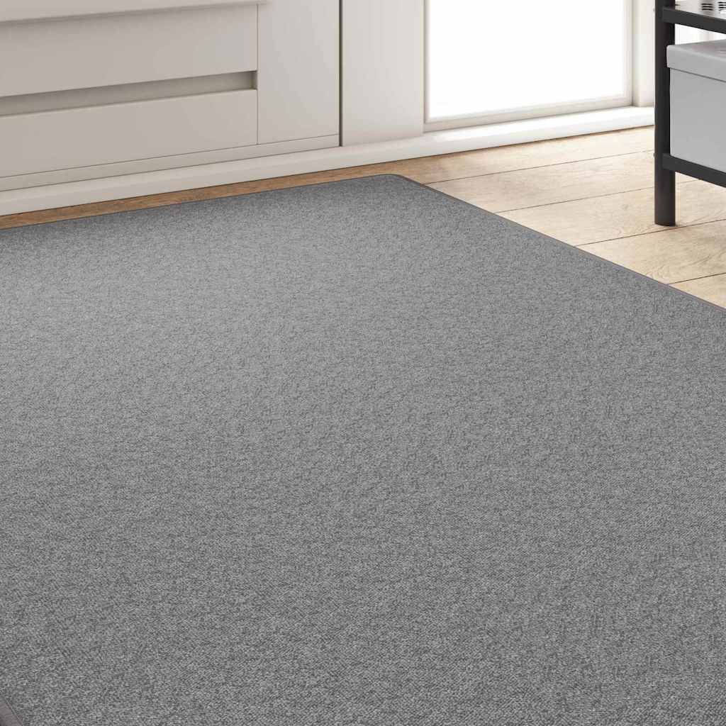Teppichläufer Hellgrau 100 x 250 cm 100% Polypropylen