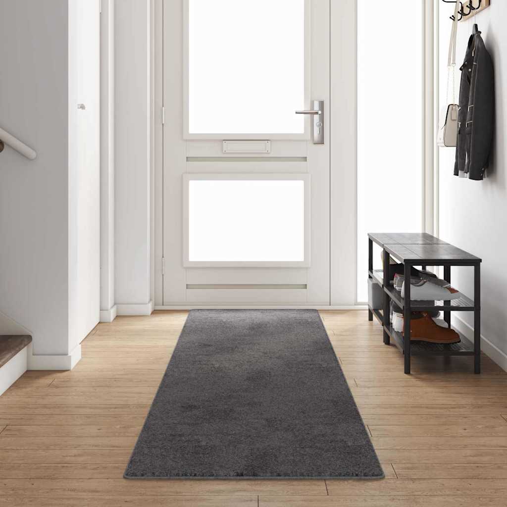 Teppichläufer Grau 80 x 400 cm 100% Polypropylen Tuft