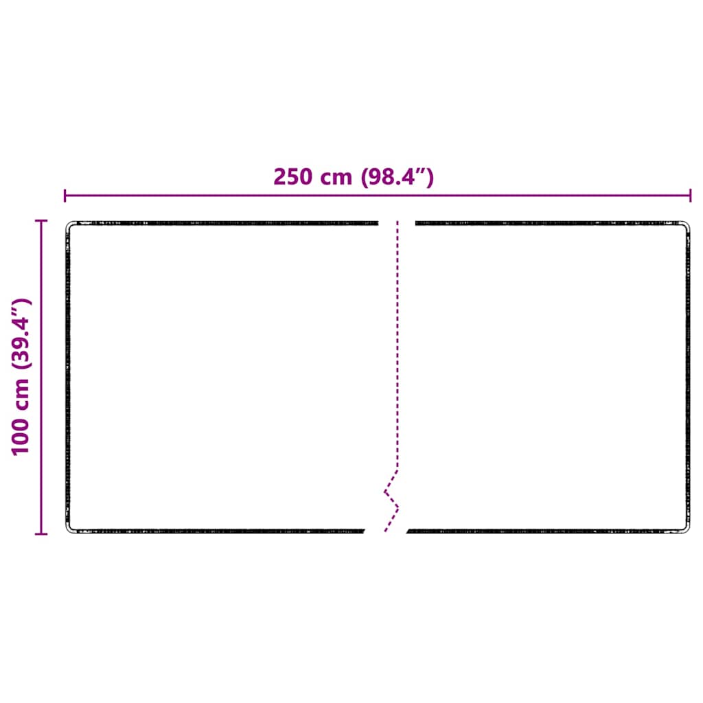 Teppichläufer Grau 100 x 250 cm 100% Polypropylen Tuft