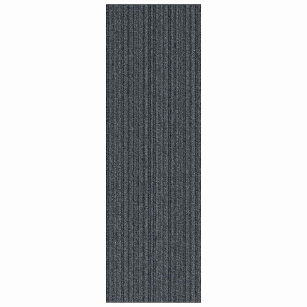 Teppichläufer Grau 80 x 200 cm Stoff