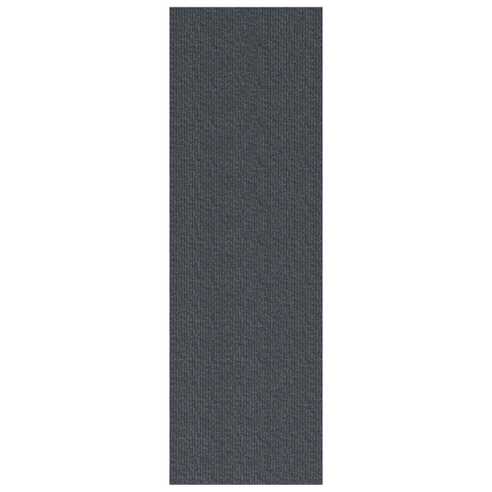 Teppichläufer Grau 80 x 300 cm Stoff