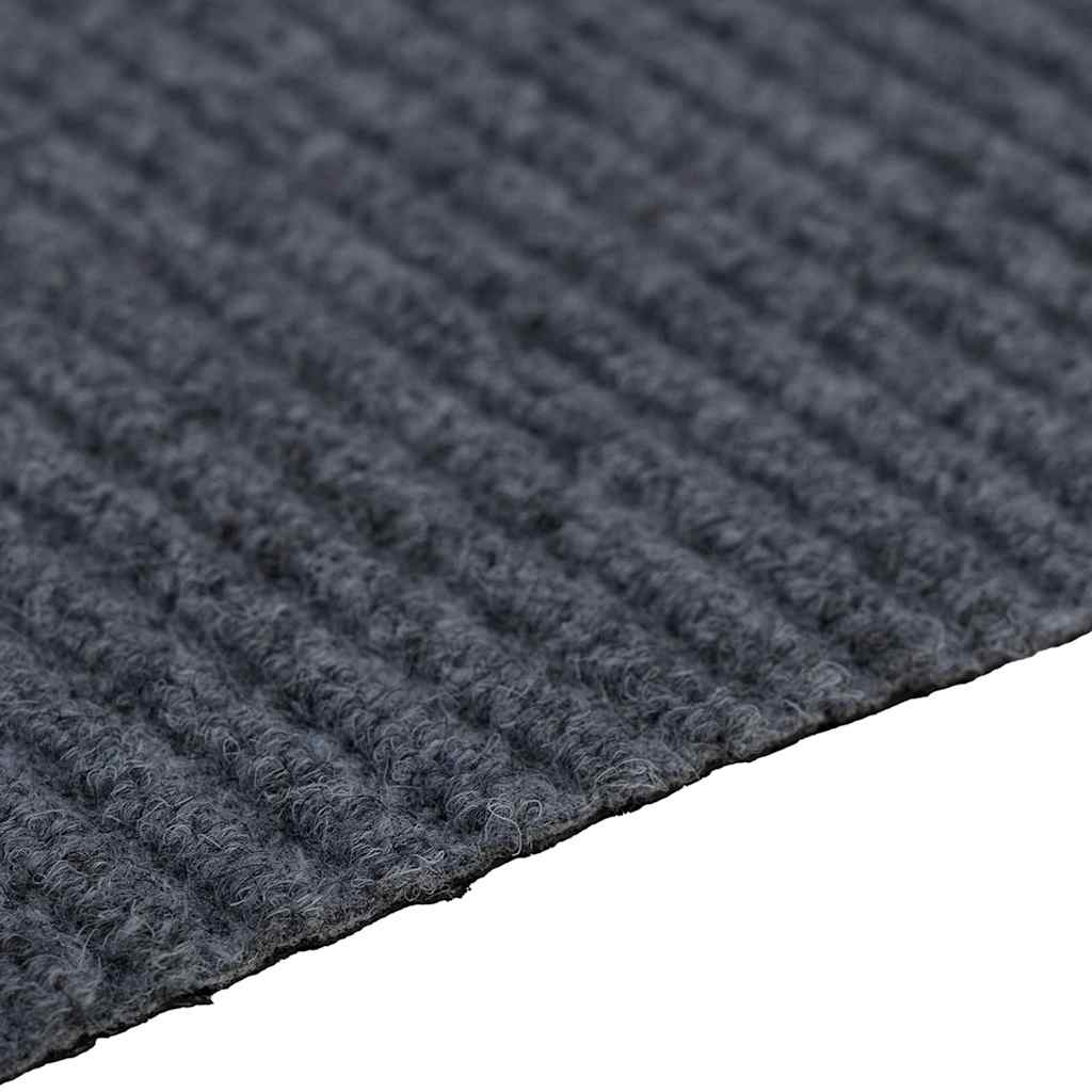 Teppichläufer Grau 80 x 500 cm Stoff