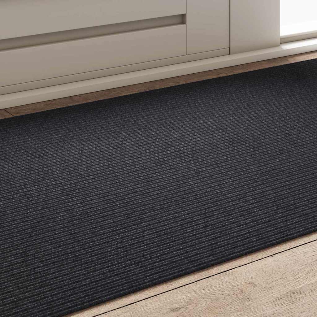Teppichläufer Anthrazit 80 x 150 cm Stoff