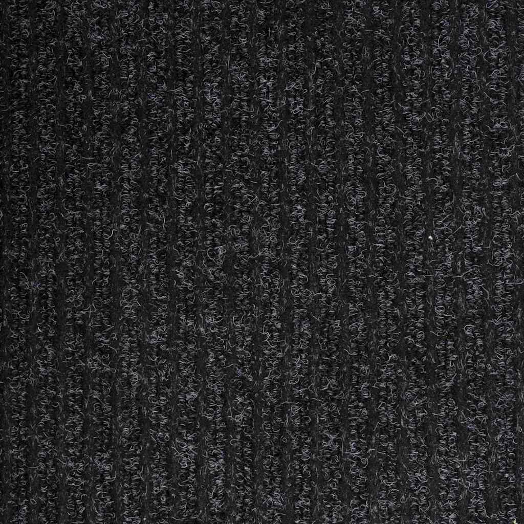 Teppichläufer Anthrazit 80 x 250 cm Stoff