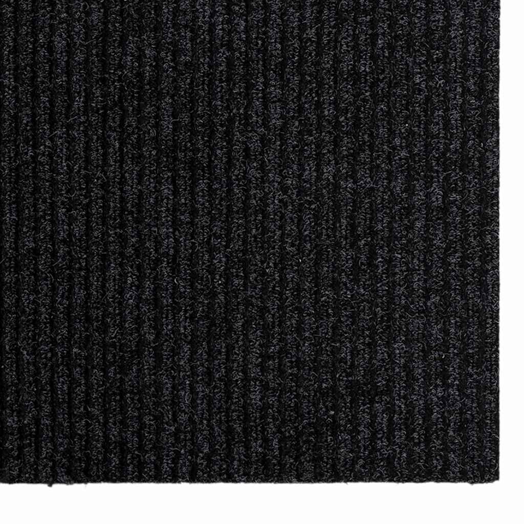 Teppichläufer Anthrazit 80 x 400 cm Stoff