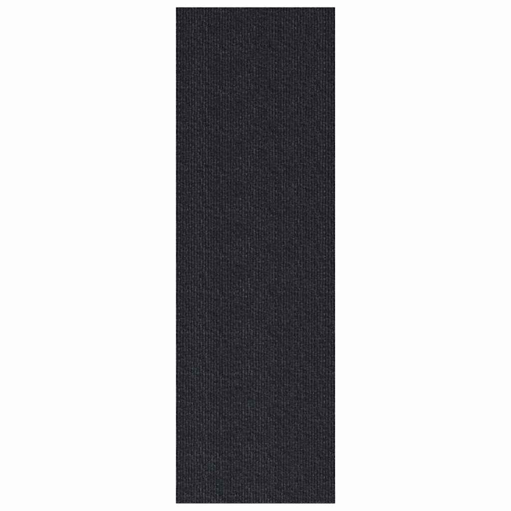 Teppichläufer Anthrazit 80 x 500 cm Stoff
