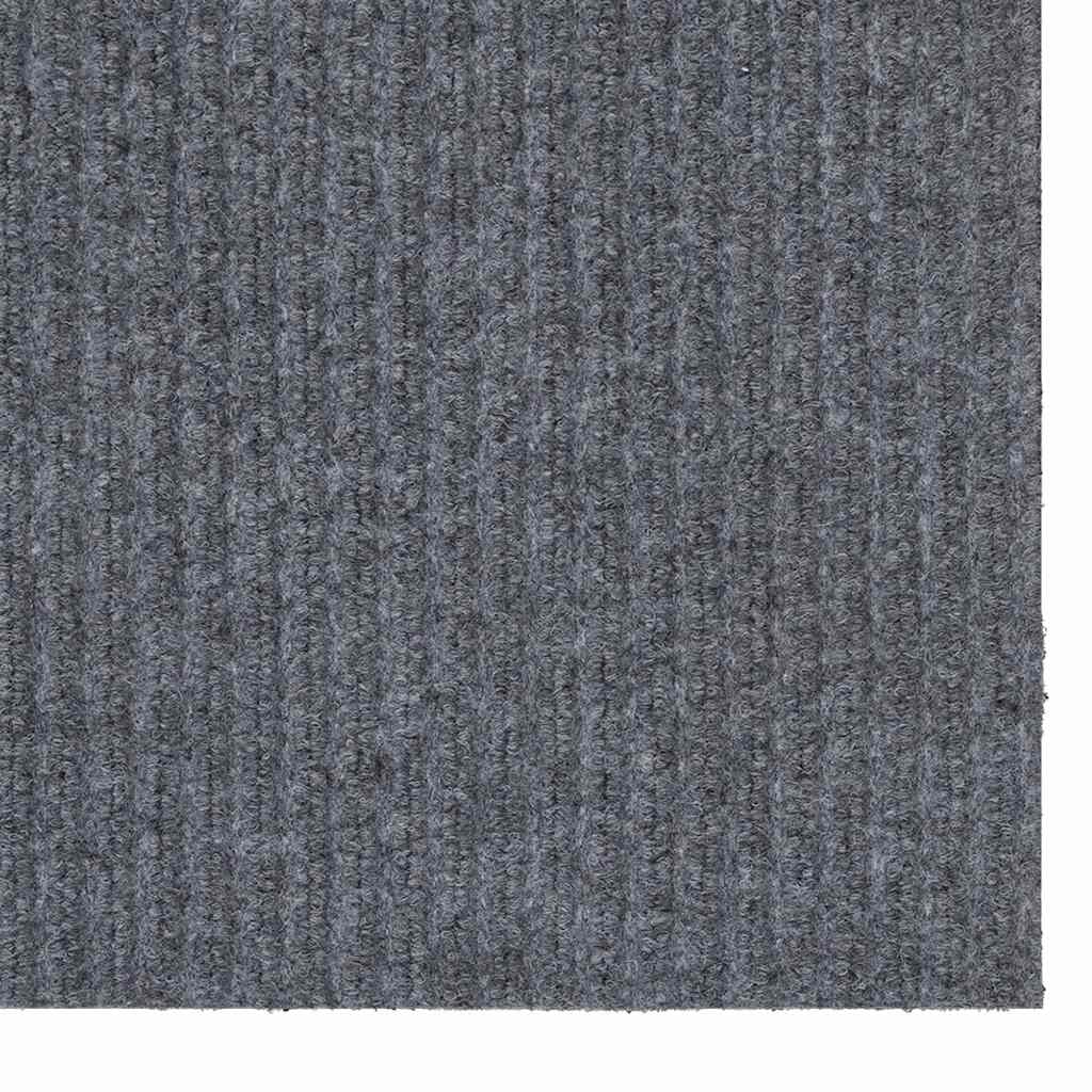 Teppichläufer Hellgrau 80 x 300 cm Stoff