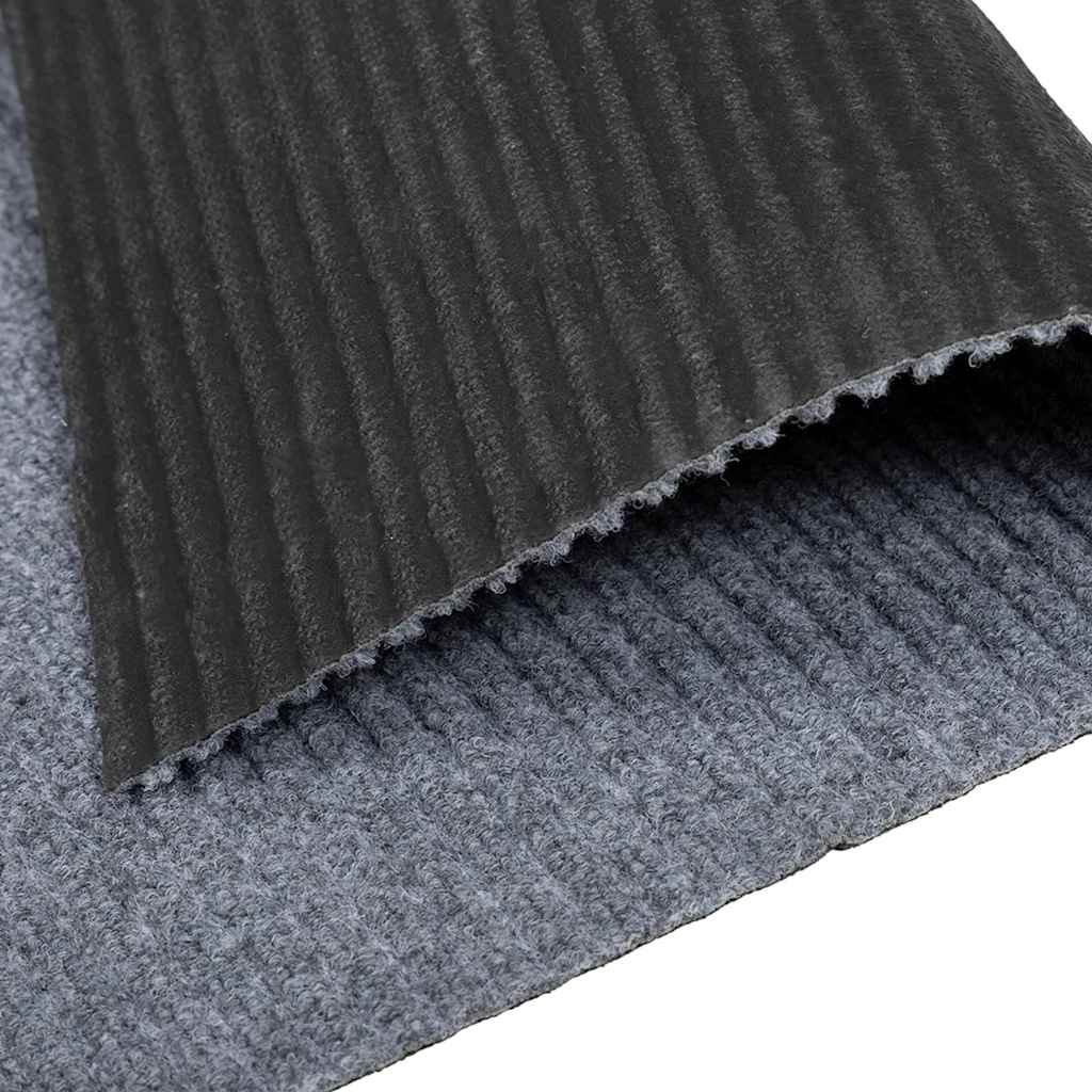 Teppichläufer Hellgrau 80 x 300 cm Stoff