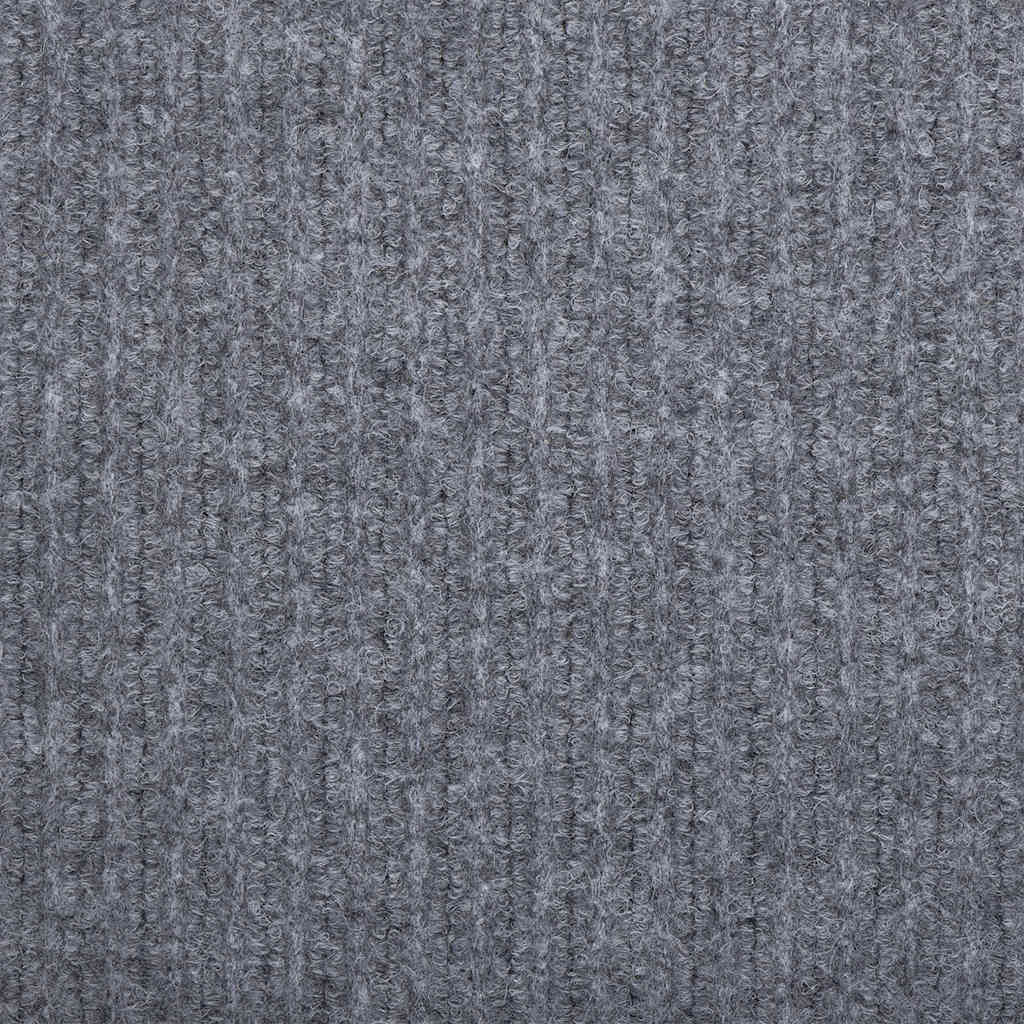 Teppichläufer Hellgrau 80 x 500 cm Stoff