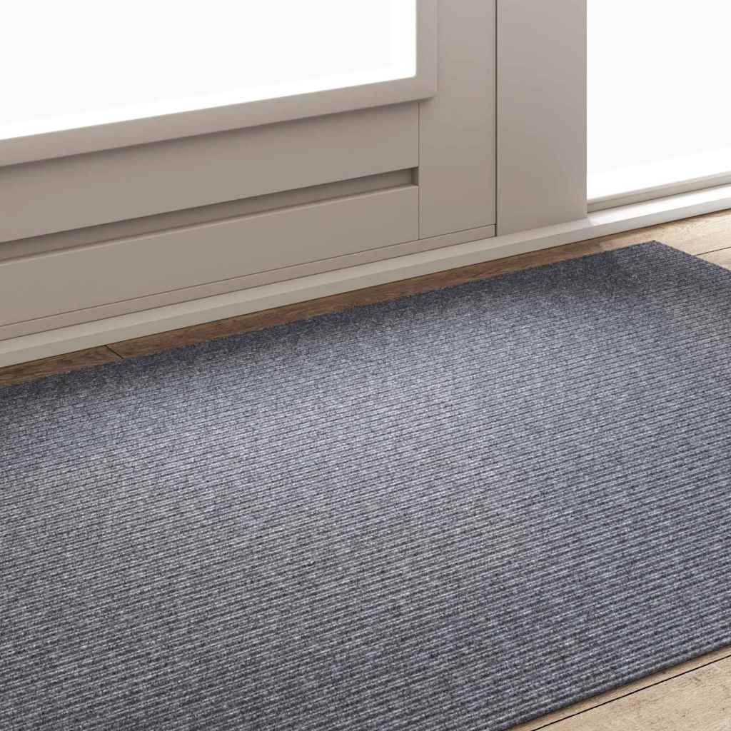 Teppichläufer Hellgrau 100 x 150 cm Stoff