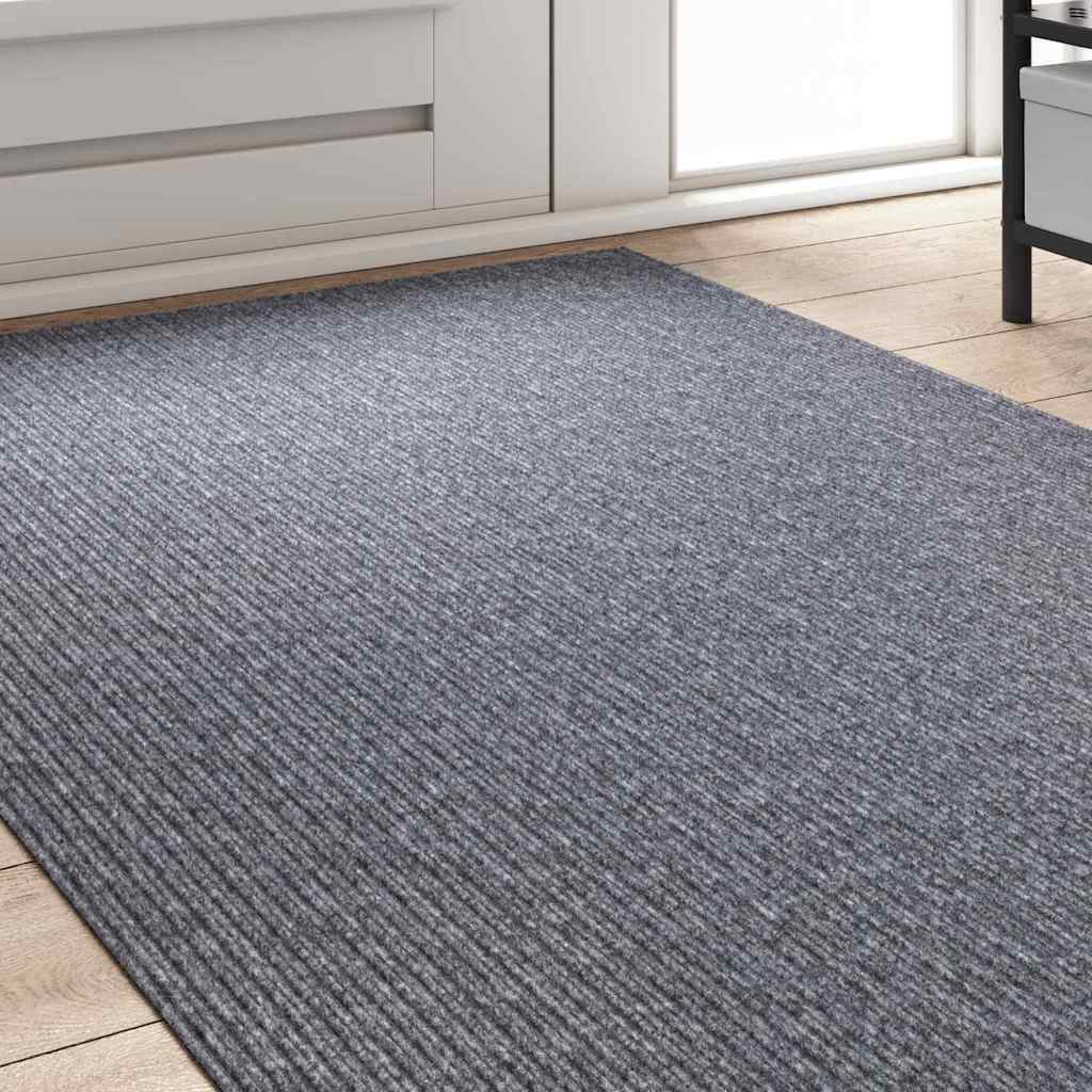 Teppichläufer Hellgrau 100 x 250 cm Stoff
