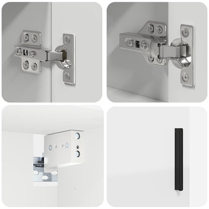 Badezimmermöbel-Set 2 Stk. Weiß 61 x 35 x 64 cm