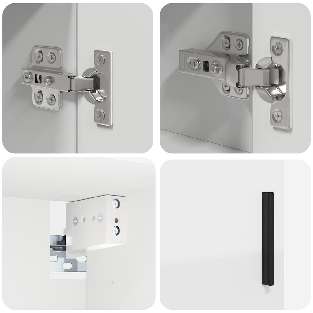 Badezimmermöbel-Set 2 stk. Weiß 61 x 35 x 64 cm