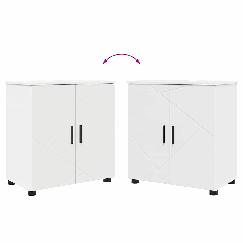 Badezimmermöbel-Set 2 stk. Weiß 61 x 35 x 64 cm