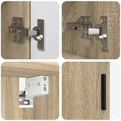 Badezimmermöbel-Set 2 stk. Sonoma-Eiche 61 x 35 x 64 cm