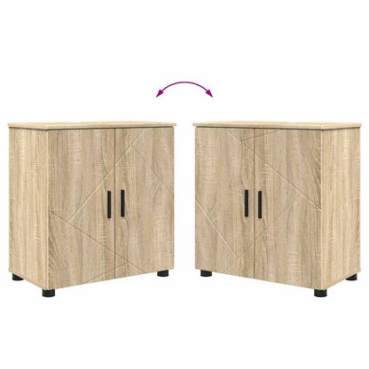 Badezimmermöbel-Set 2 stk. Sonoma-Eiche 61 x 35 x 64 cm