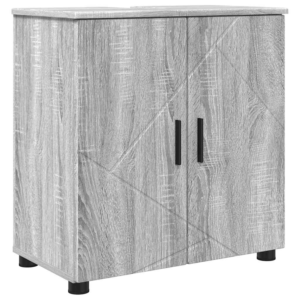 Badezimmermöbel-Set 2 stk. Graues Sonoma 61 x 35 x 64 cm