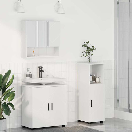 Badezimmermöbel-Set 3 stk. Weiß 61 x 35 x 64 cm