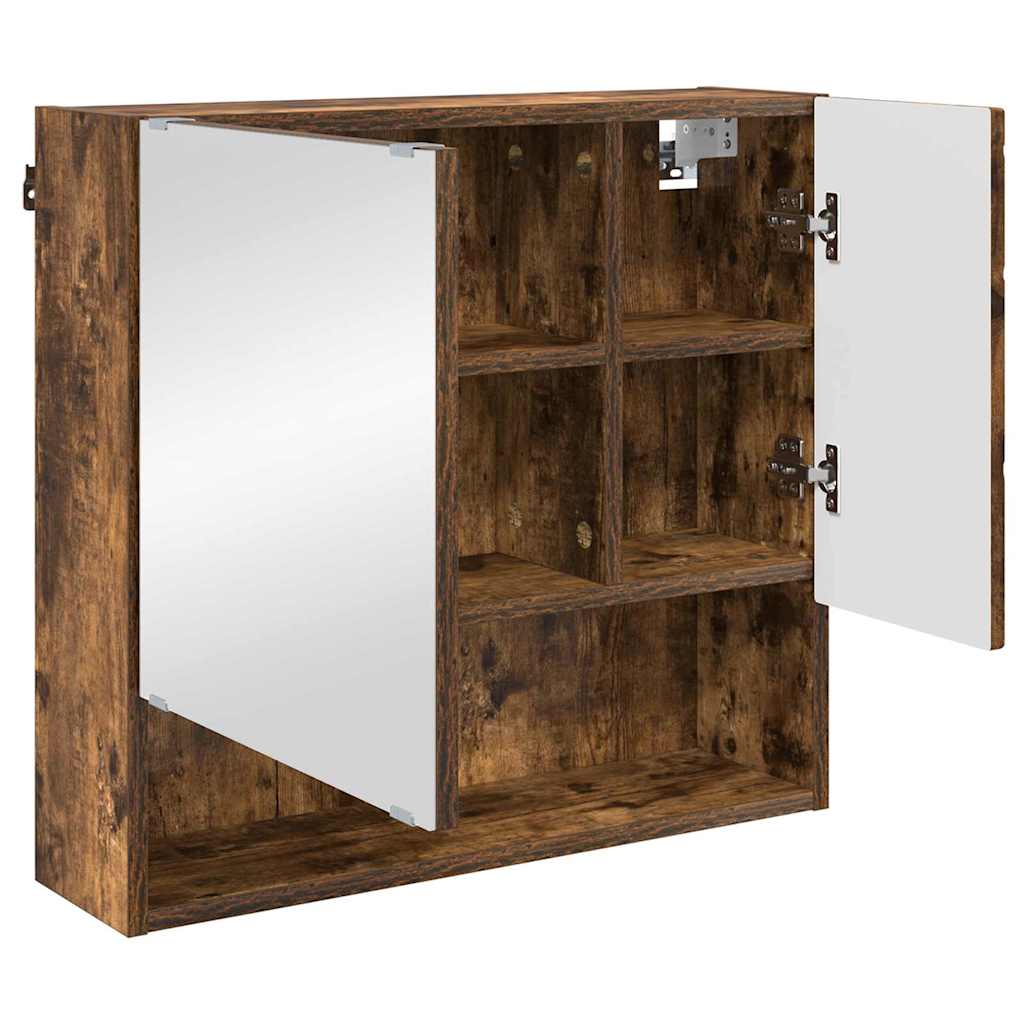 Badezimmermöbel-Set 3 stk. Geräucherte Eiche 61 x 35 x 64 cm