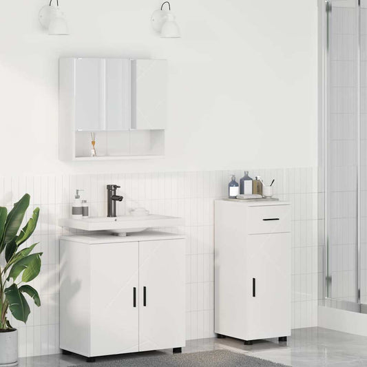 Badezimmermöbel-Set 3 stk. Weiß 61 x 35 x 64 cm
