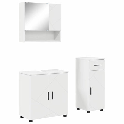 Badezimmermöbel-Set 3 stk. Weiß 61 x 35 x 64 cm