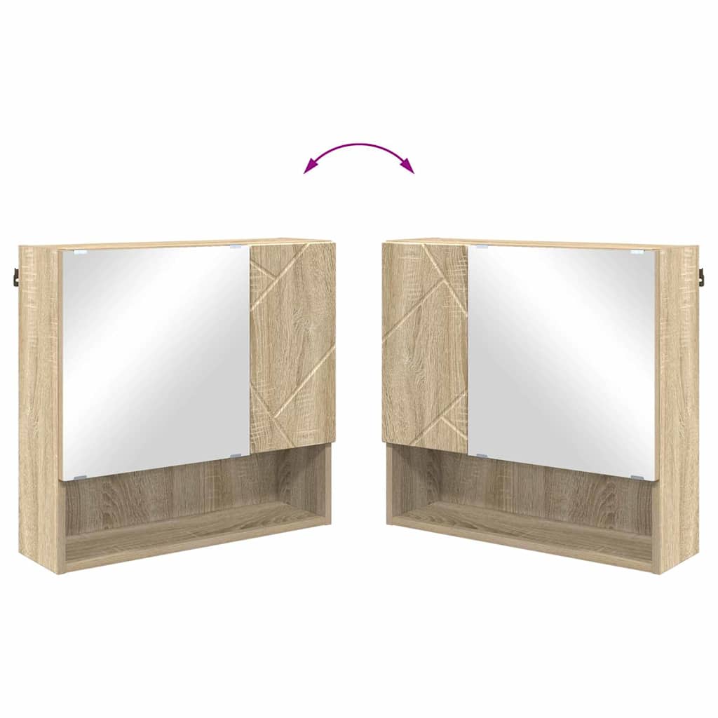 Badezimmermöbel-Set 3 stk. Sonoma-Eiche 61 x 35 x 64 cm